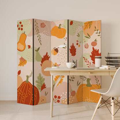 HELLO AUTUMN Decorative 5-Panel Room Divider