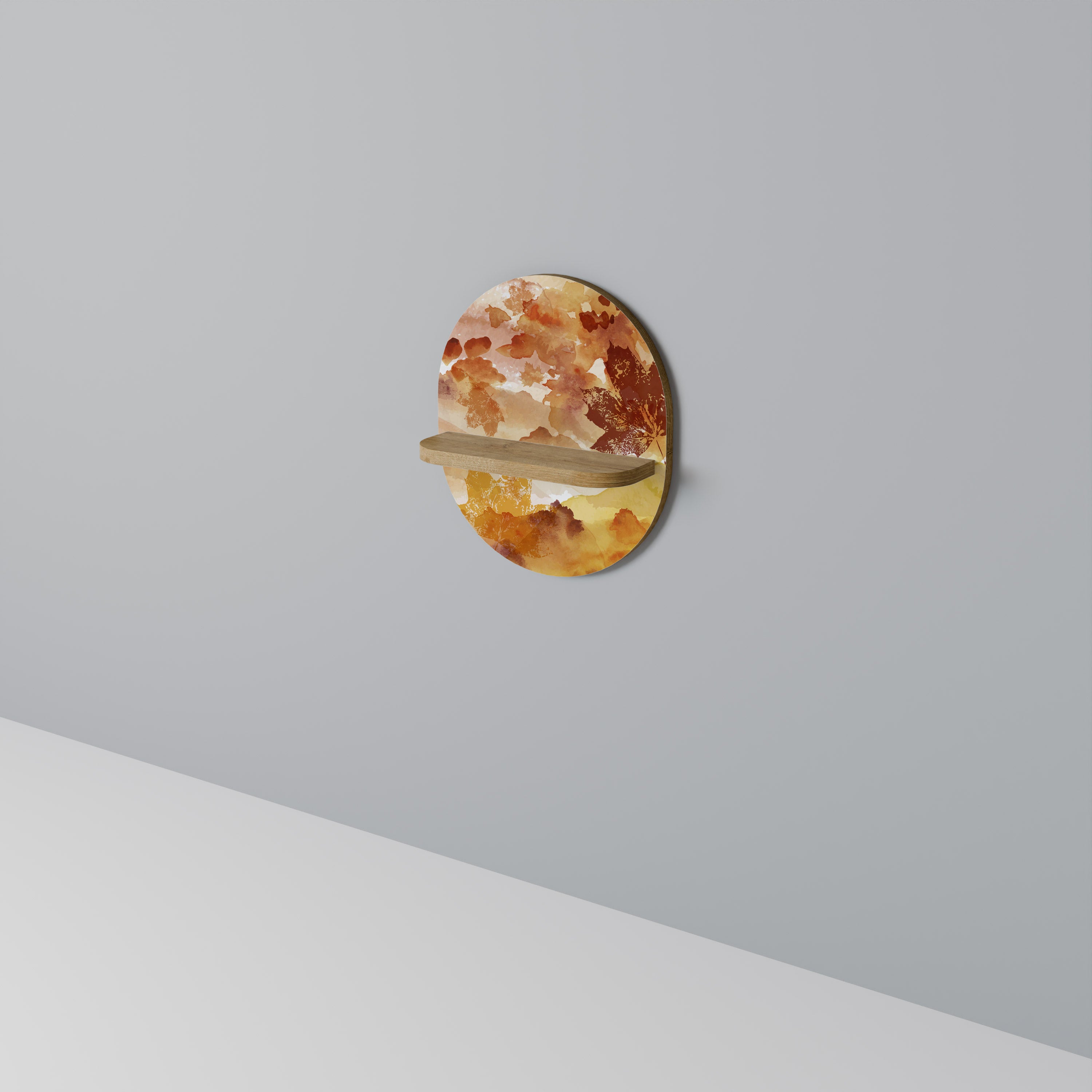 SPÅR AV HÖST Oval konsthylla i ekeffekt