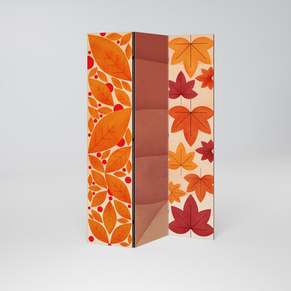 VIBRANT FALL FOLIAGE Dekorativ rumsavdelare – 3 paneler