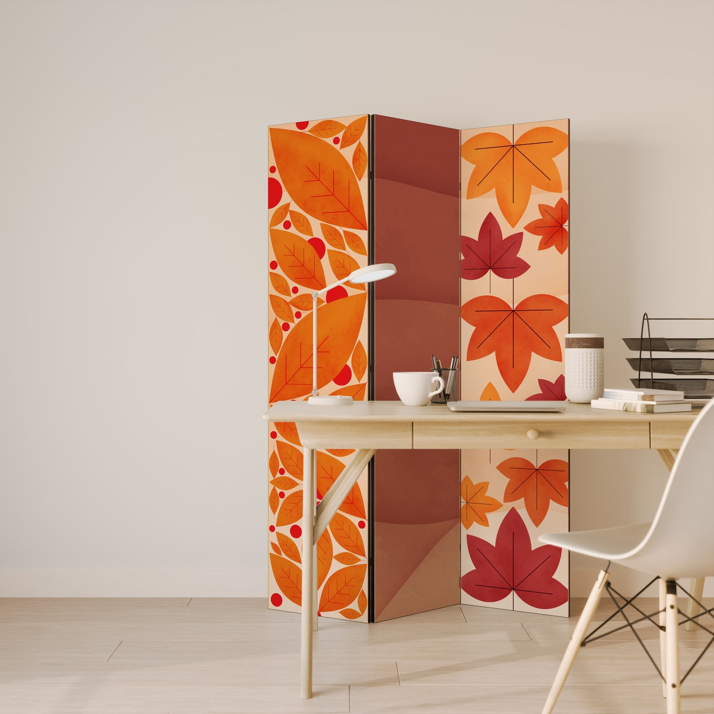 VIBRANT FALL FOLIAGE Dekorativ rumsavdelare – 3 paneler