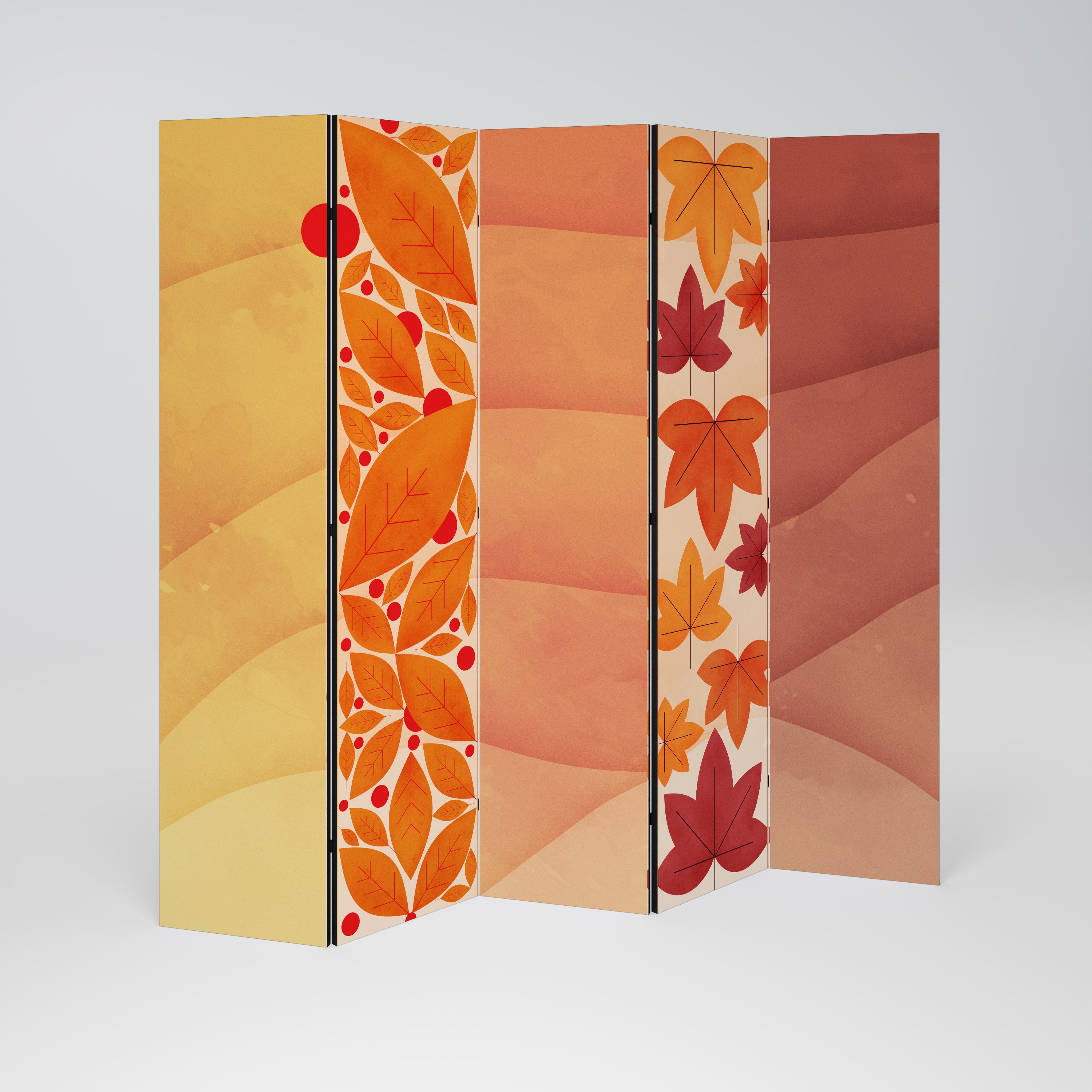 VIBRANT FALL FOLIAGE Dekorativ rumsavdelare – 5 paneler