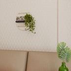 LÖVVERKRADER Oval konsthylla i svart finish