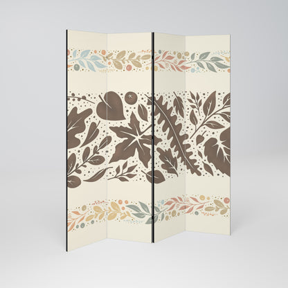 FOLIAGE ROWS Decorative 4-Panel Room Divider