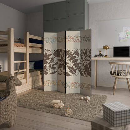 FOLIAGE ROWS Decorative 4-Panel Room Divider