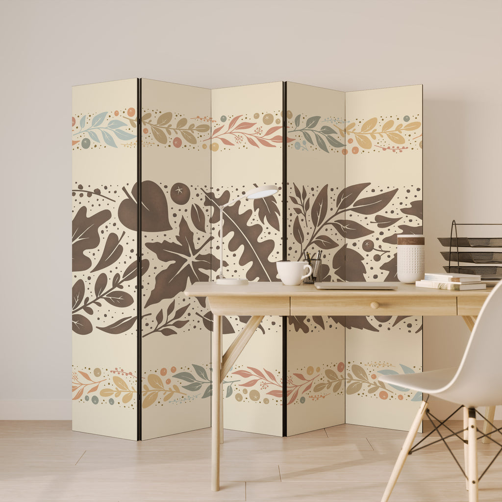 FOLIAGE ROWS Dekorativ rumsavdelare – 5 paneler