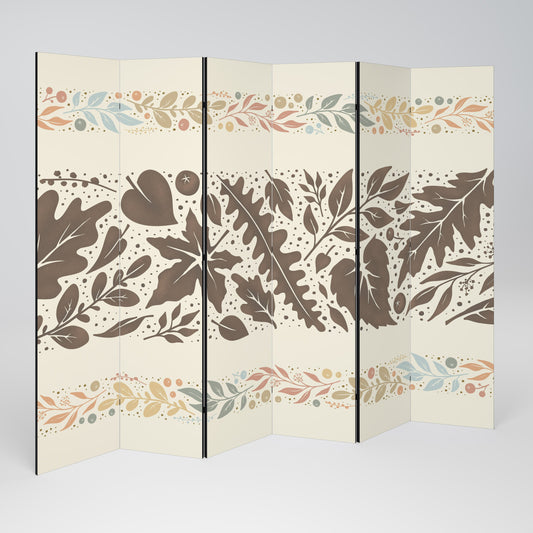 FOLIAGE ROWS Decorative 6-Panel Room Divider