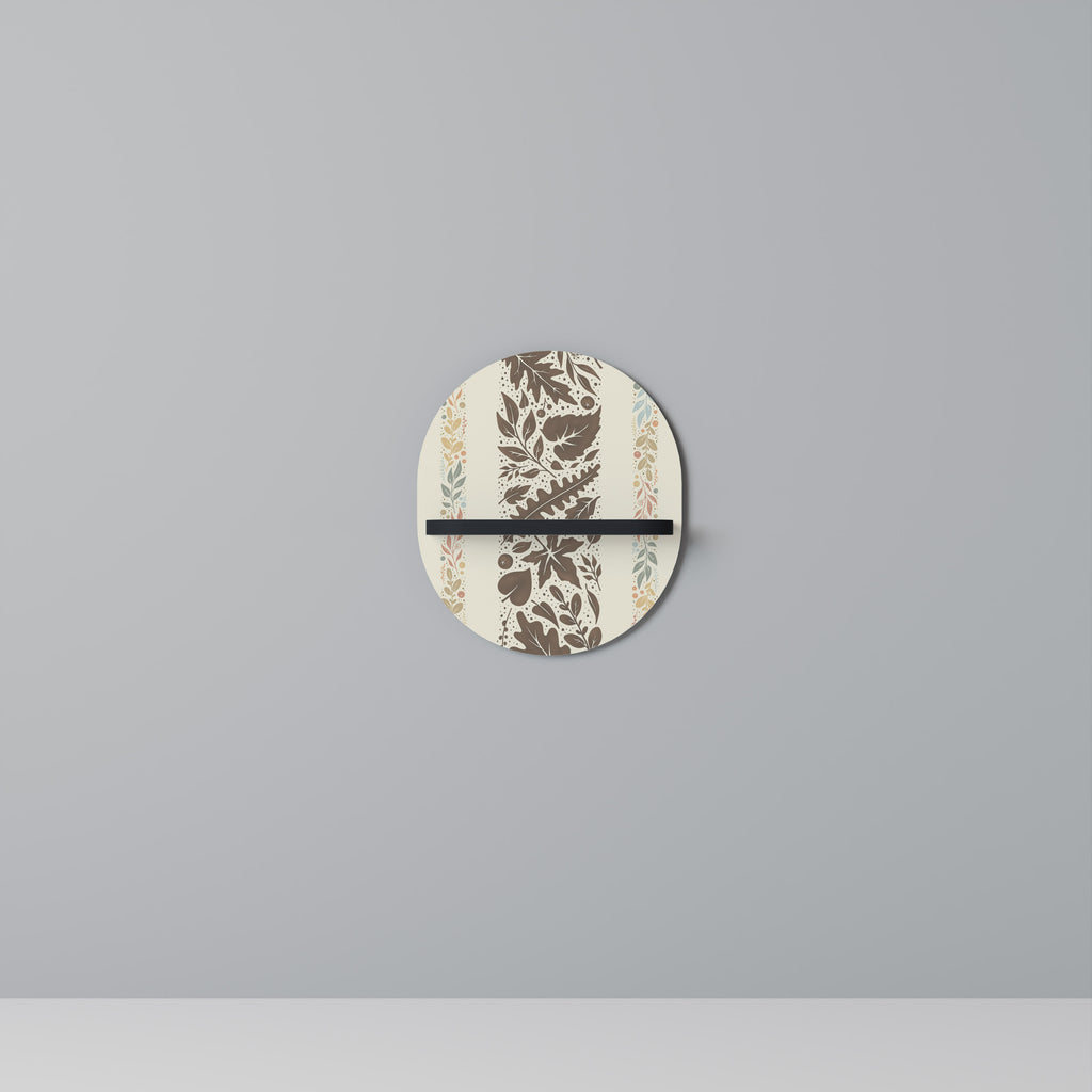 LÖVSATOR Oval konsthylla i svart finish