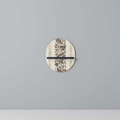 FOLIAGE TALES Oval Art Shelf In Black Finish
