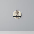 FOLIAGE TALES Round Art Shelf In Black Finish