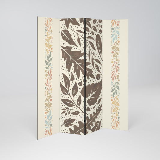 FOLIAGE TALES Dekorativ rumsavdelare med 4 paneler