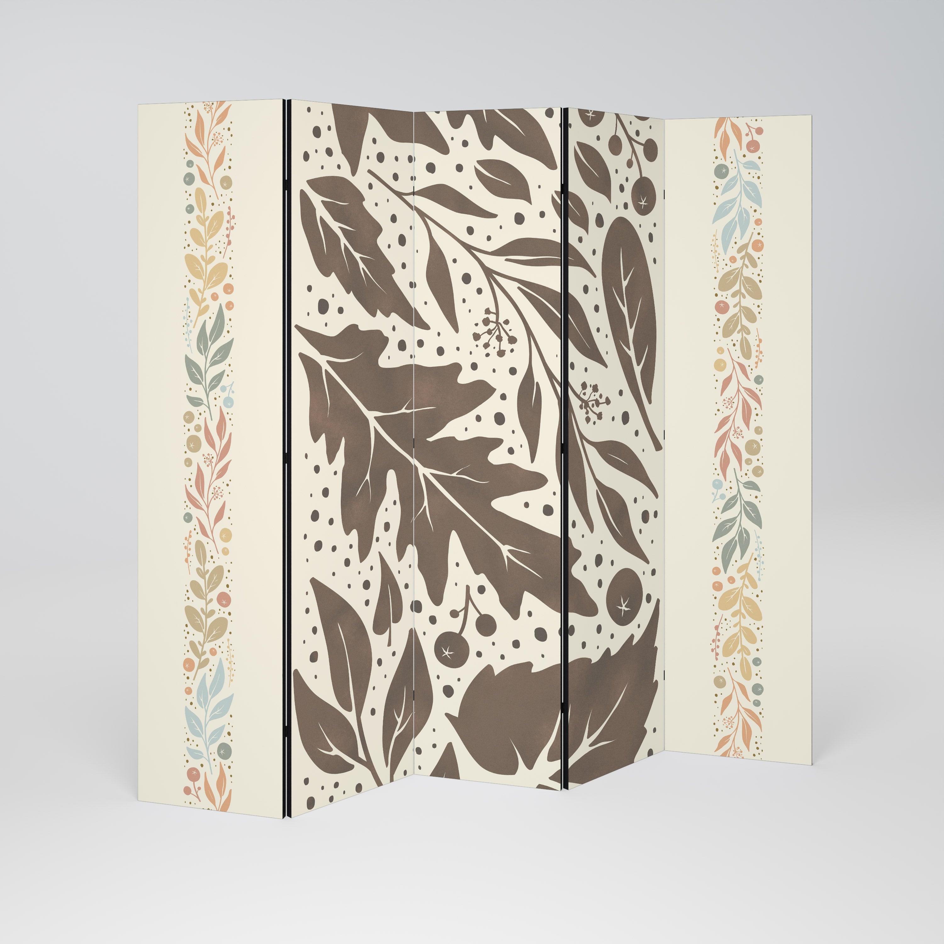 FOLIAGE TALES Dekorativ rumsavdelare – 5 paneler