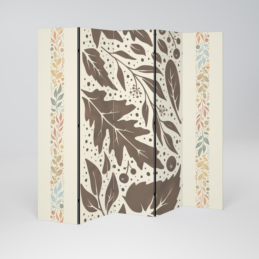 FOLIAGE TALES Dekorativ rumsavdelare – 5 paneler