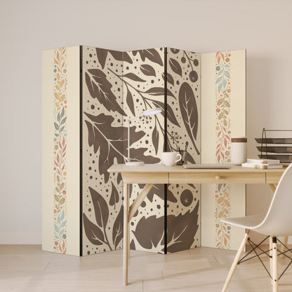 FOLIAGE TALES Dekorativ rumsavdelare – 5 paneler