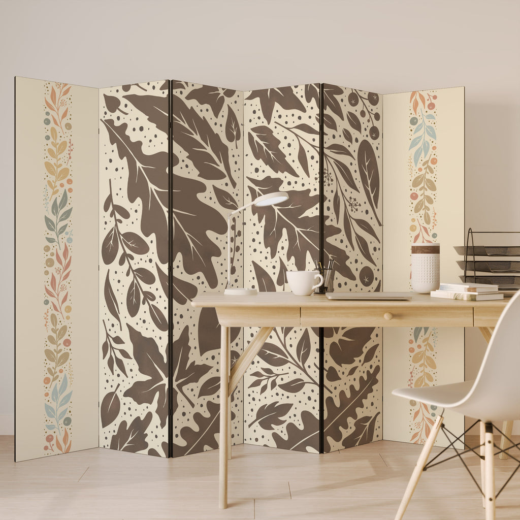 FOLIAGE TALES Dekorativ rumsavdelare med 6 paneler