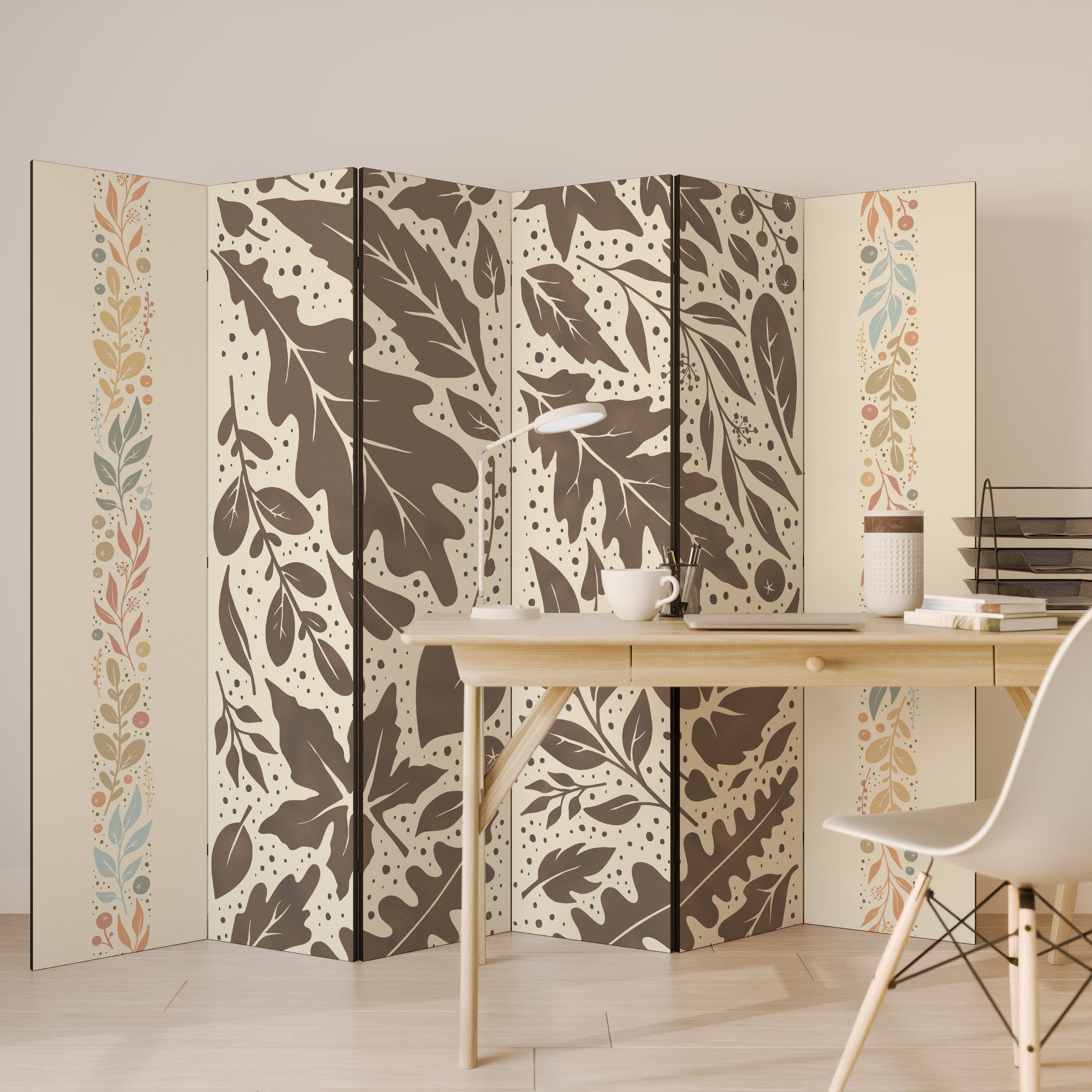 FOLIAGE TALES Dekorativ rumsavdelare med 6 paneler