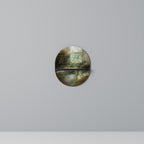 SUNLIT STILLNESS Oval konsthylla i svart finish