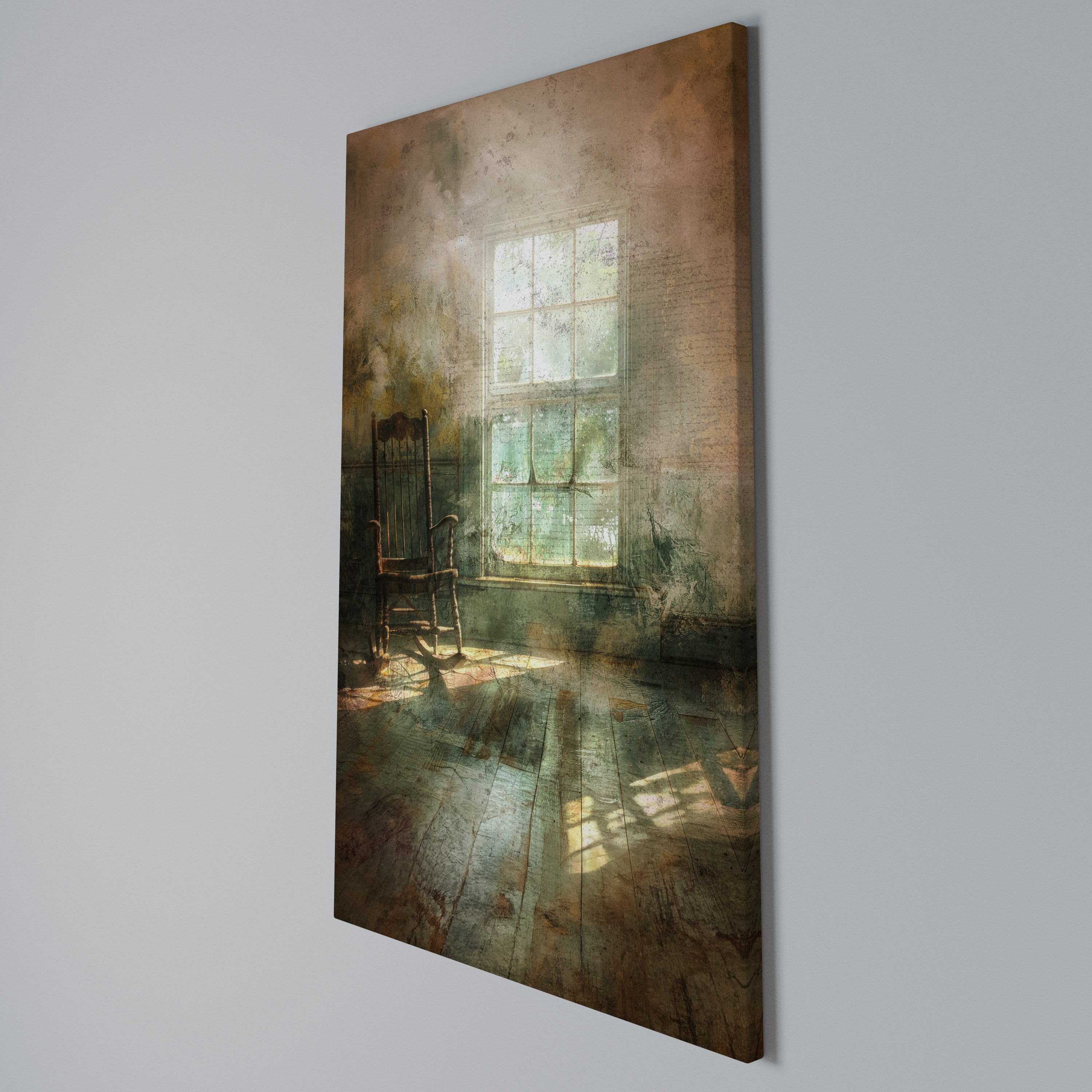 SUNLIT STILLNESS Vertical Canvas Print