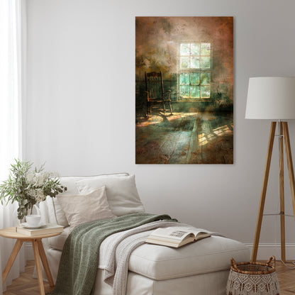 SUNLIT STILLNESS Vertical Canvas Print