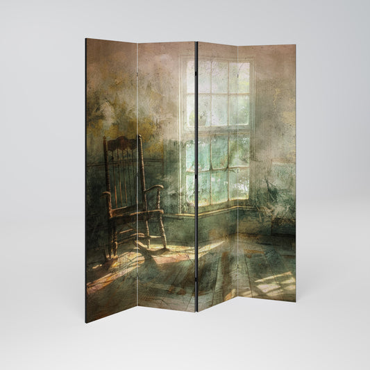 SUNLIT STILLNESS Dekorativ rumsavdelare med 4 paneler