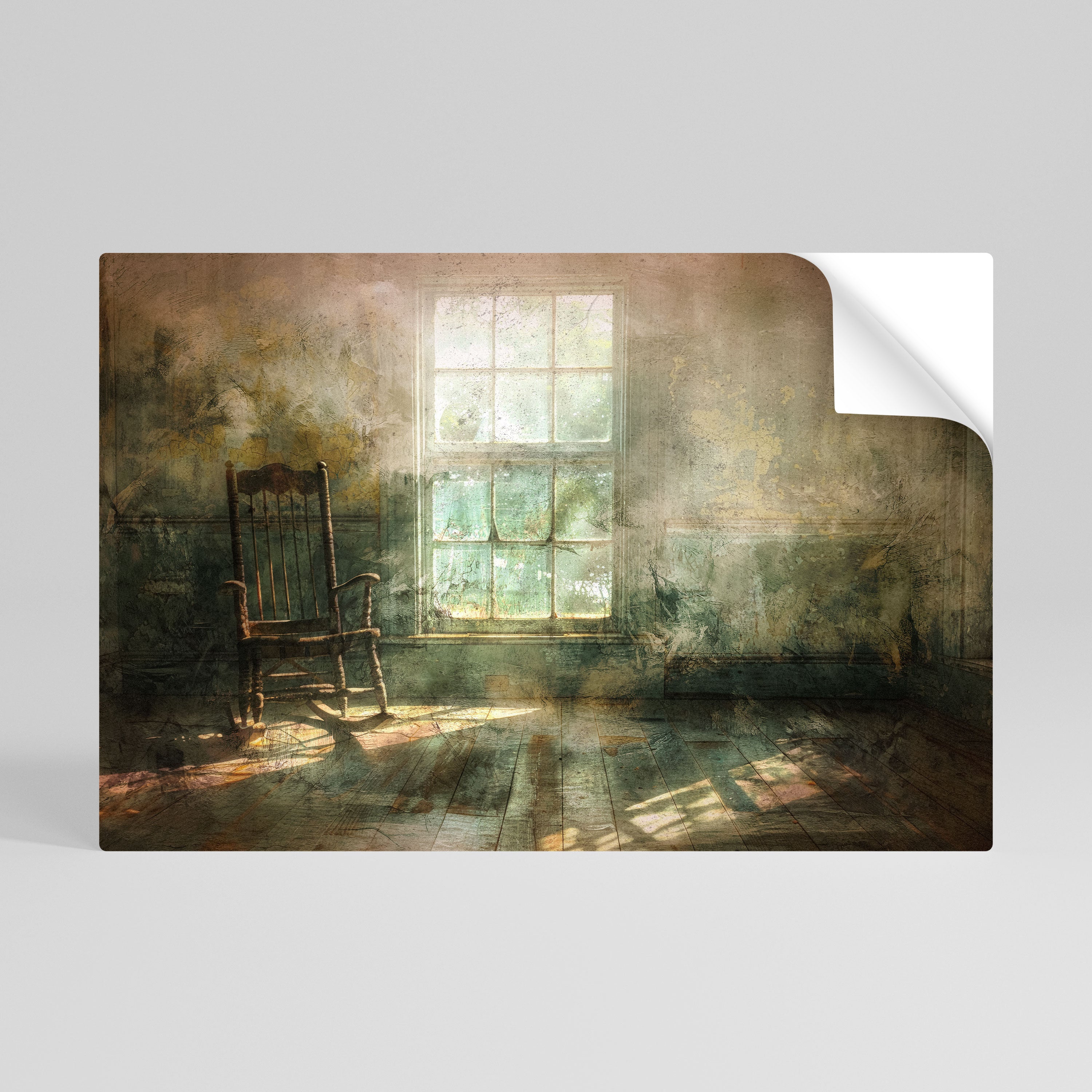 SUNLIT STILLNESS Peel and Stick Horizontal Poster