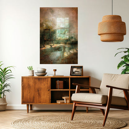 SUNLIT STILLNESS Peel and Stick Vertical Poster