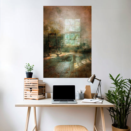 SUNLIT STILLNESS Peel and Stick Vertical Poster
