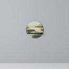 MORNING BY THE LAKE Round Art Shelf In Black Finish
