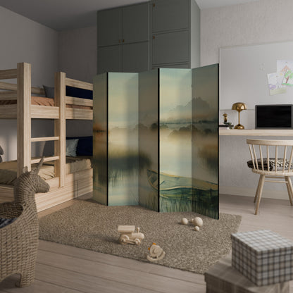 MORNING BY THE LAKE Decorative 5-Panel Room Divider