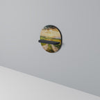 SUNSET PATH Oval konsthylla i svart finish