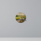 SUNSET PATH Round Art Shelf In Black Finish