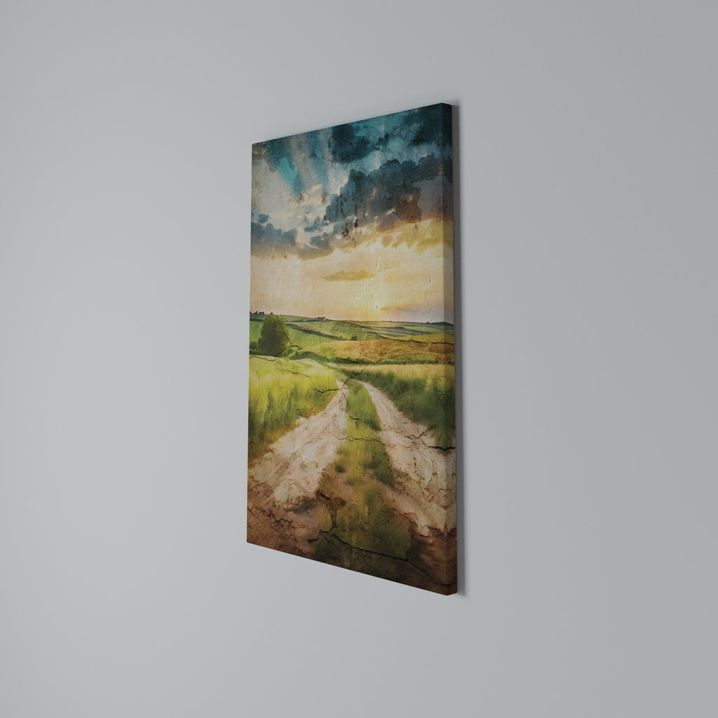 SUNSET PATH Vertical Canvas Print