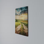SUNSET PATH Vertical Canvas Print