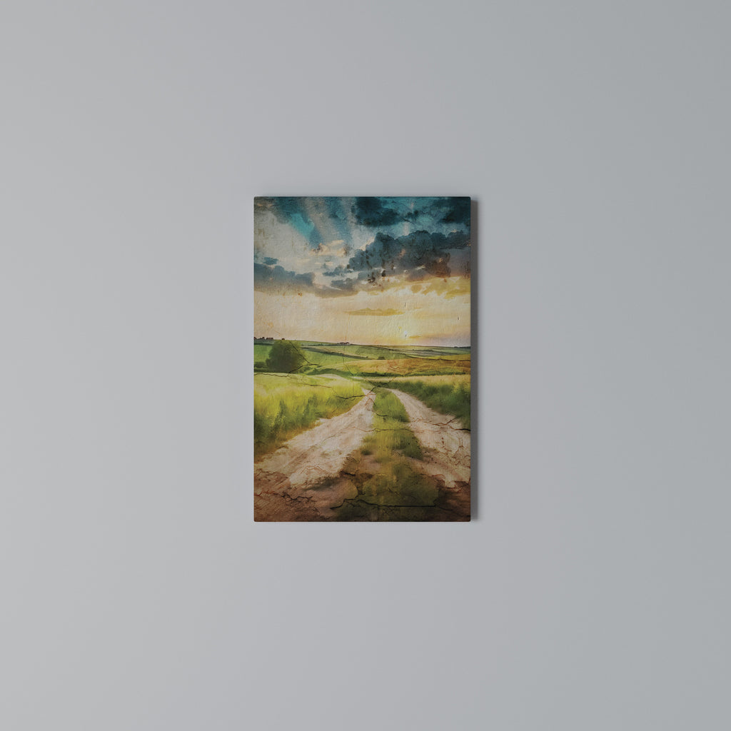 SUNSET PATH Vertical Canvas Print