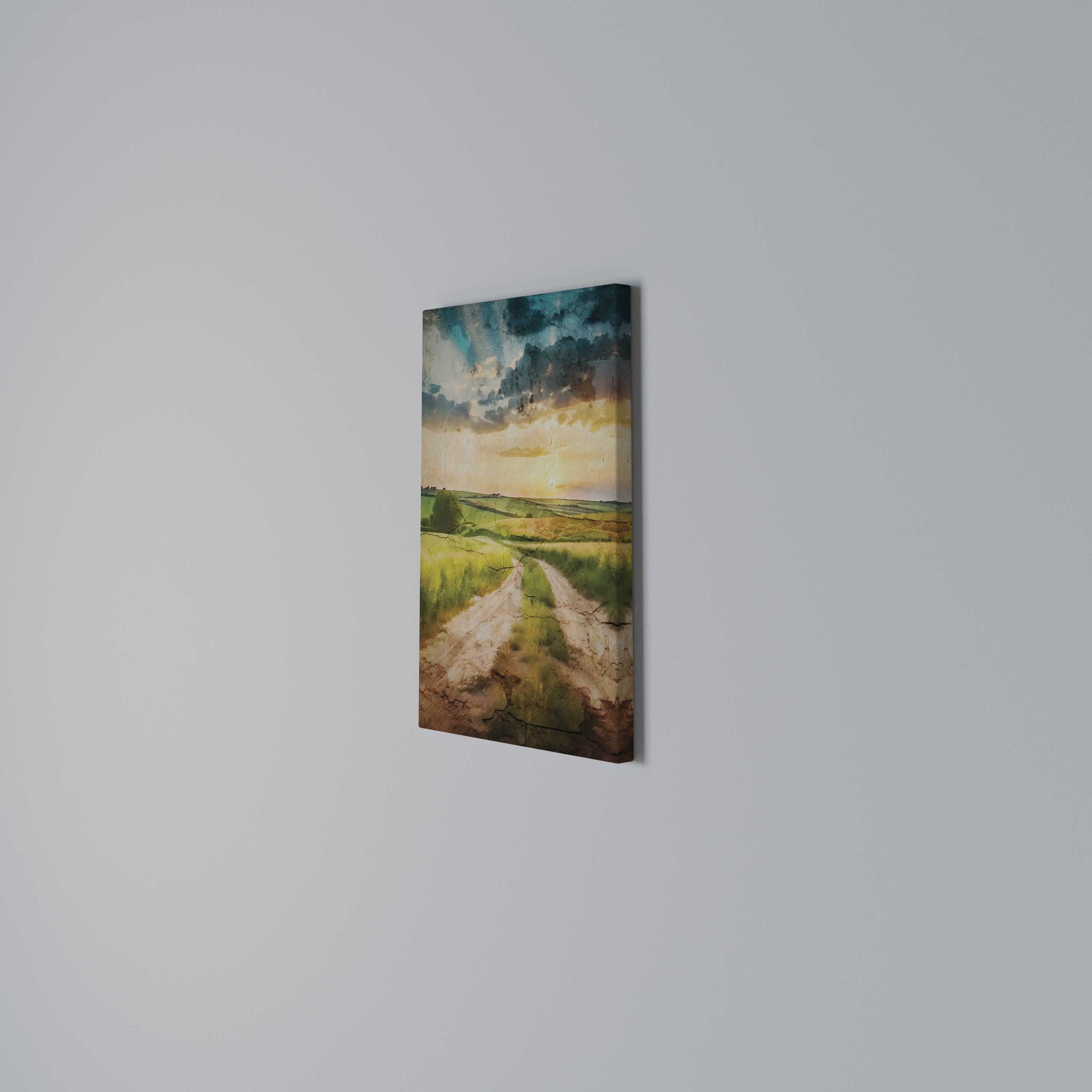 SUNSET PATH Vertical Canvas Print