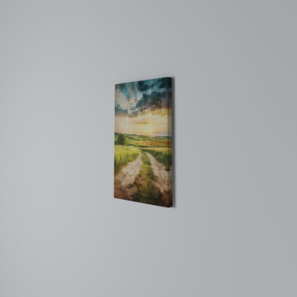 SUNSET PATH Vertical Canvas Print