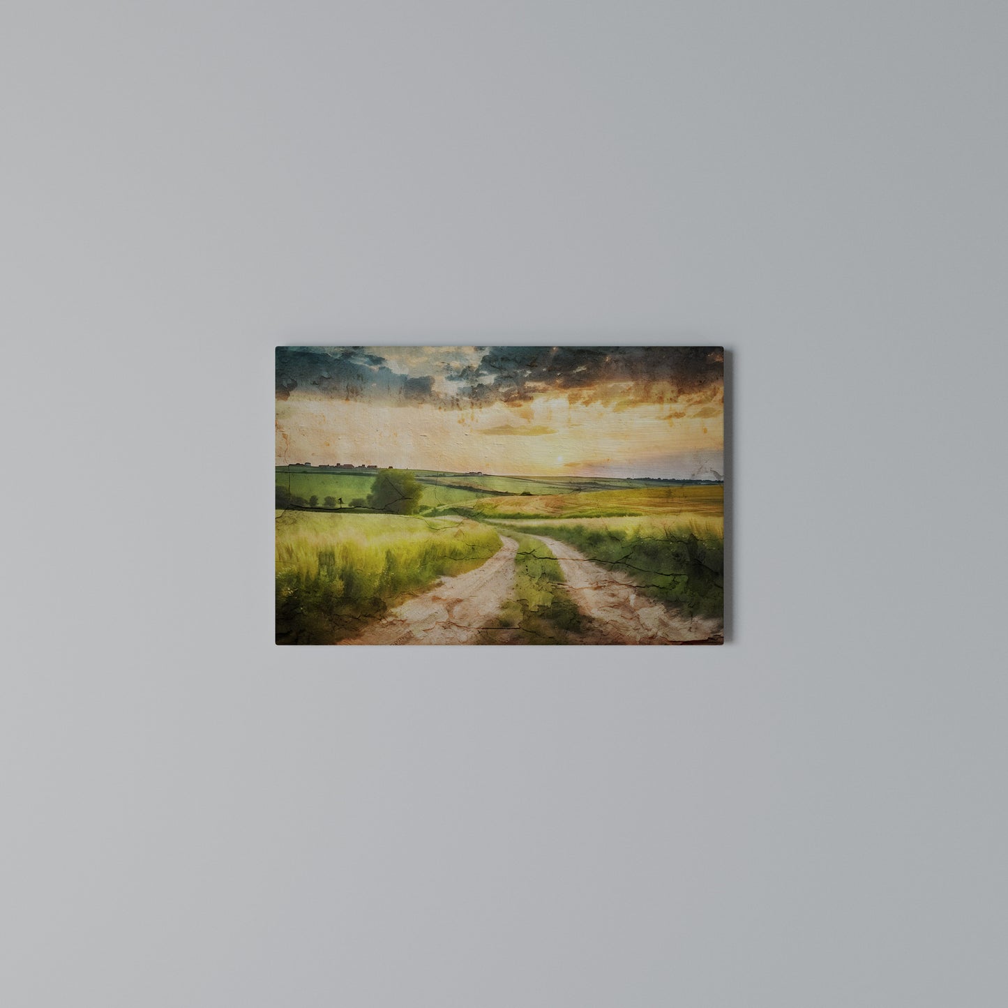 SUNSET PATH Horizontal Canvas Print