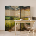 SUNSET PATH Dekorativ rumsavdelare – 5 paneler