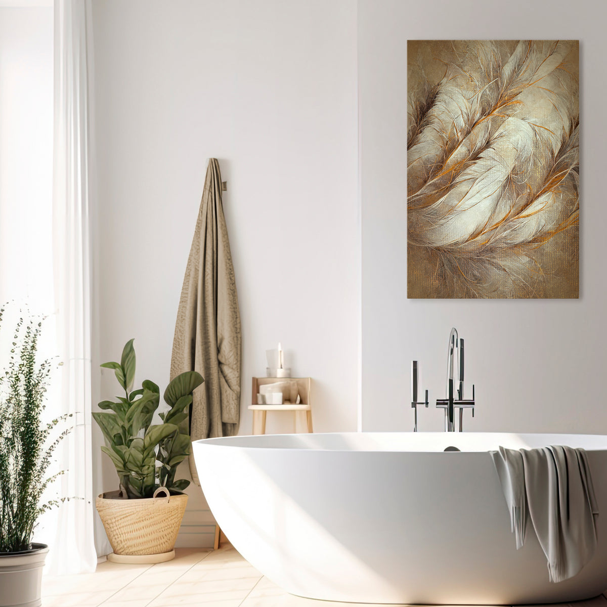 SOFT PLUMAGE Vertical Canvas Print