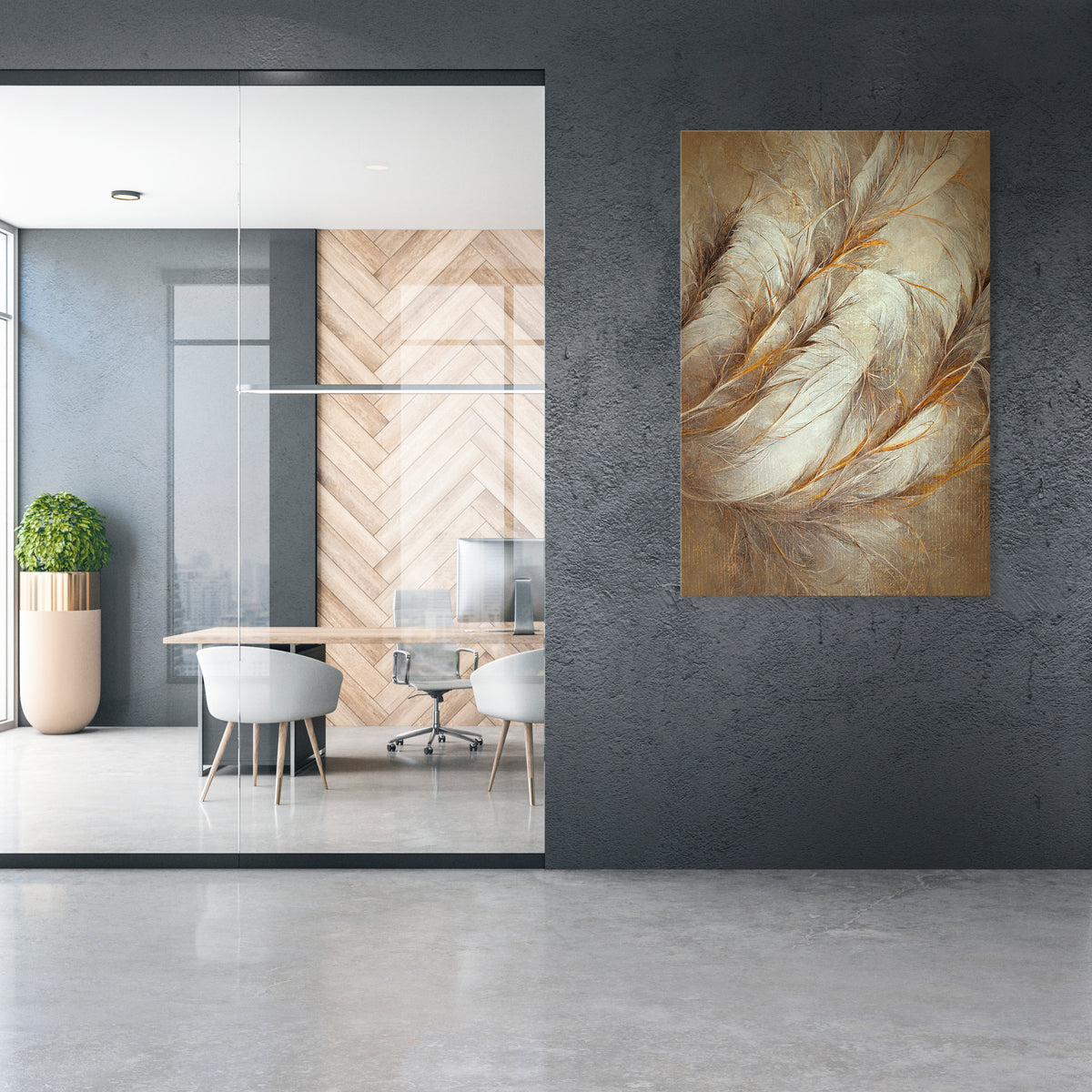 SOFT PLUMAGE Vertical Canvas Print