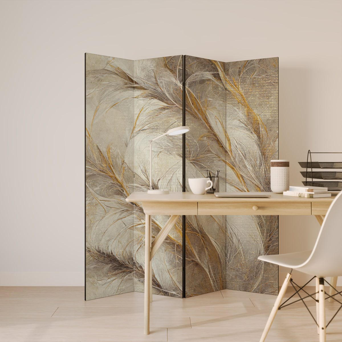 SOFT PLUMAGE Rumsavdelare 4 paneler