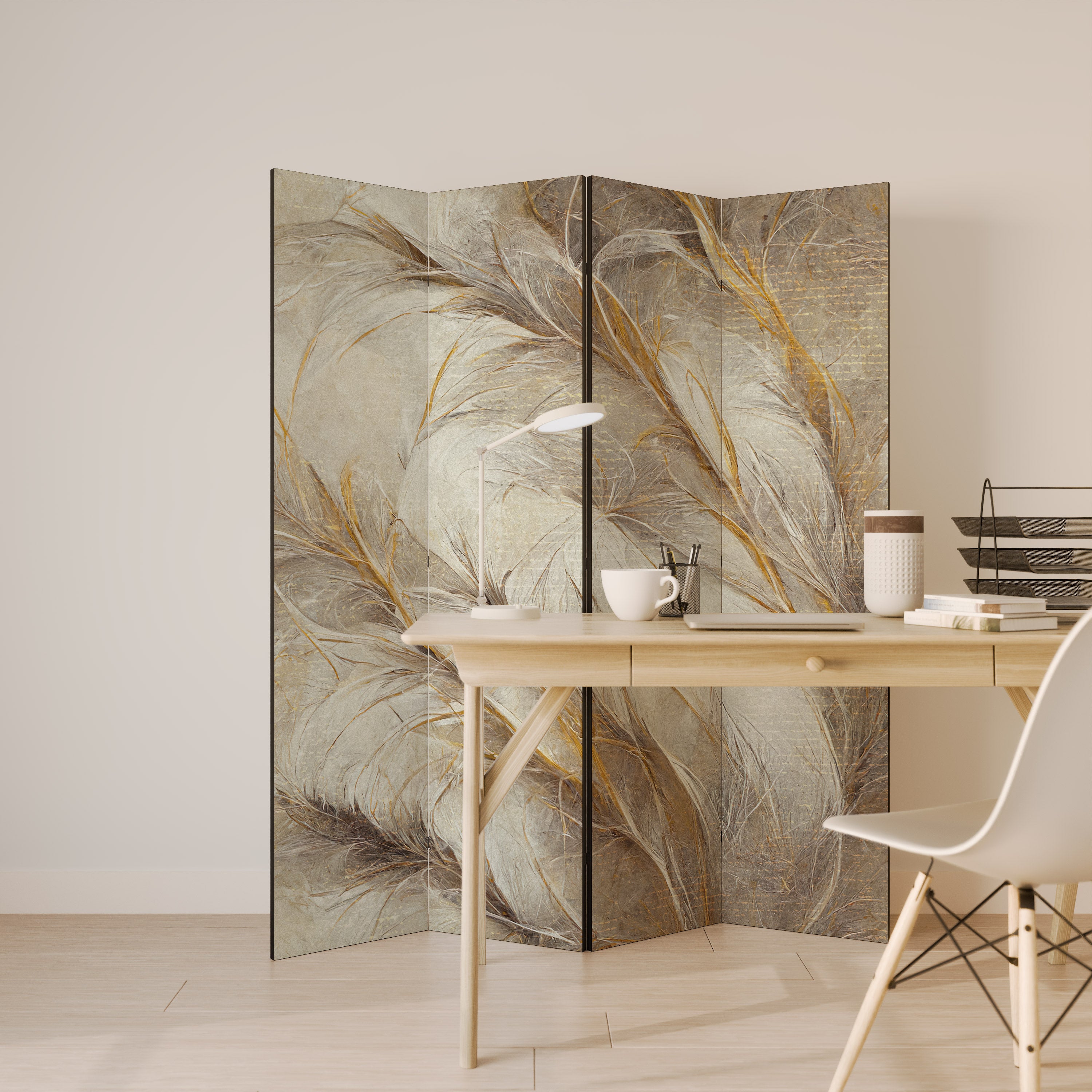 SOFT PLUMAGE Rumsavdelare 4 paneler