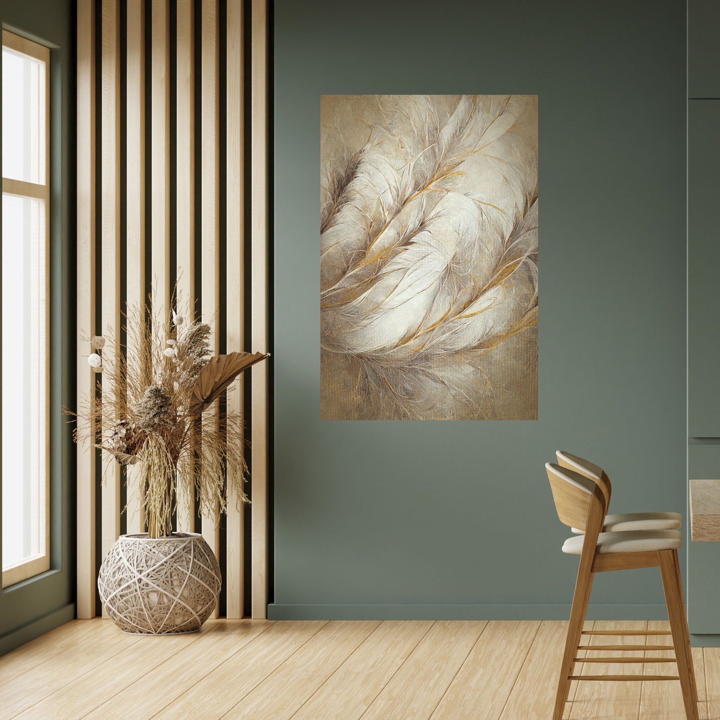 SOFT PLUMAGE Peel and Stick Vertical Poster