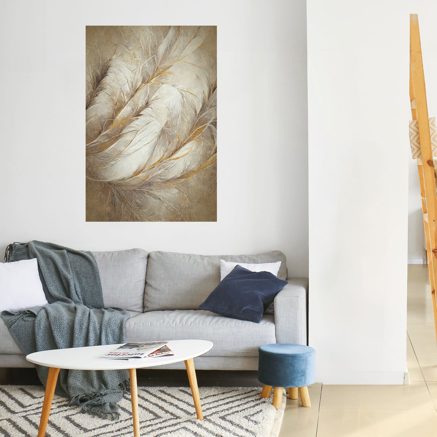 SOFT PLUMAGE Peel and Stick Vertical Poster
