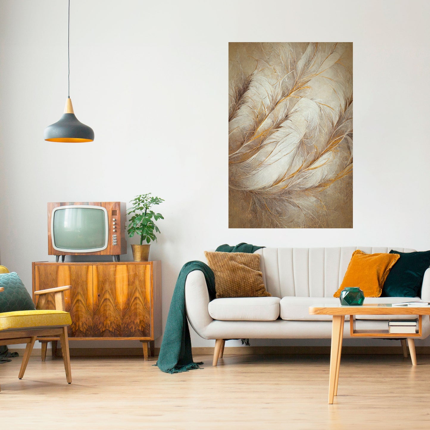 SOFT PLUMAGE Peel and Stick Vertical Poster