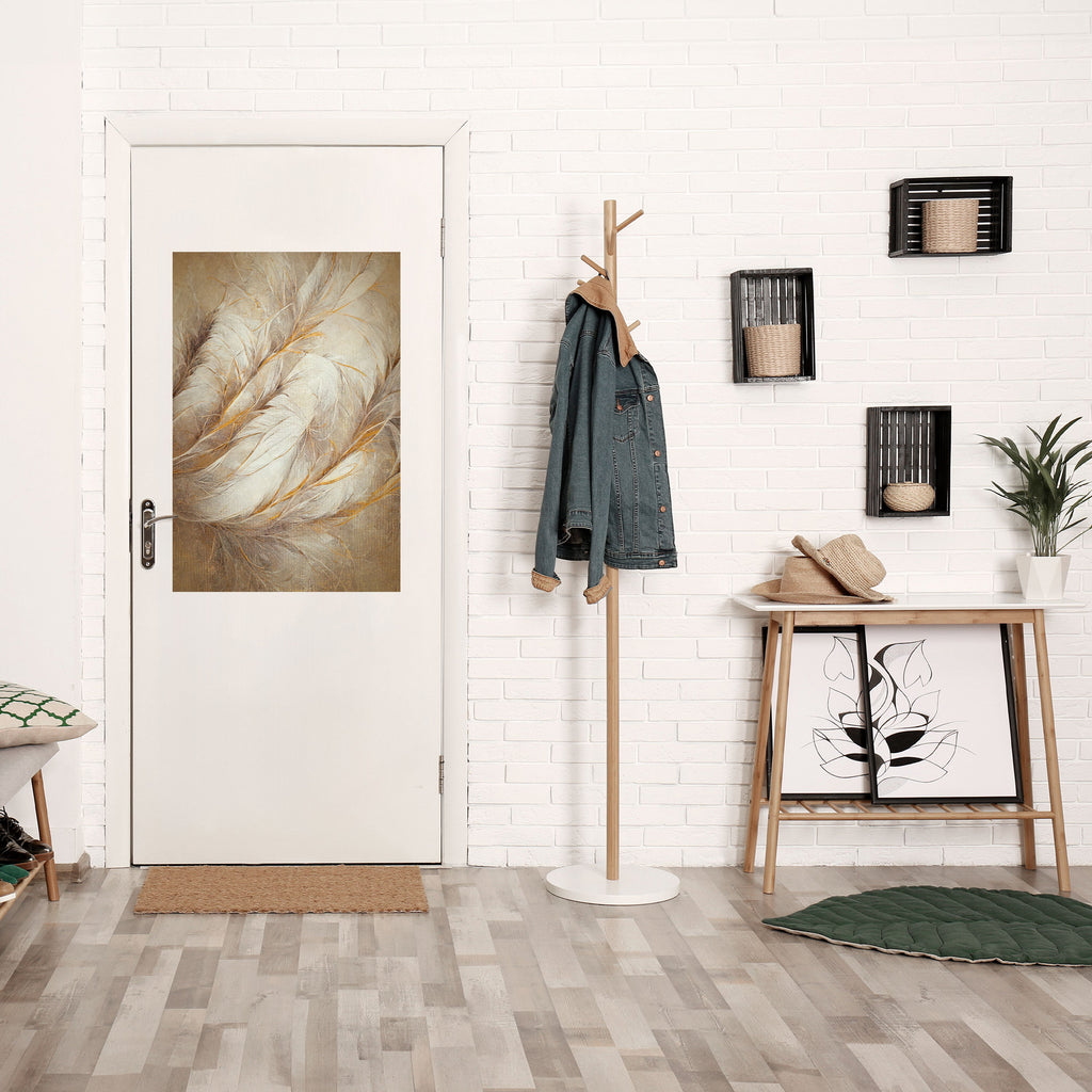 MJUK FJÄDRÄDDRÄD, skalbar och självhäftande vertikal affisch