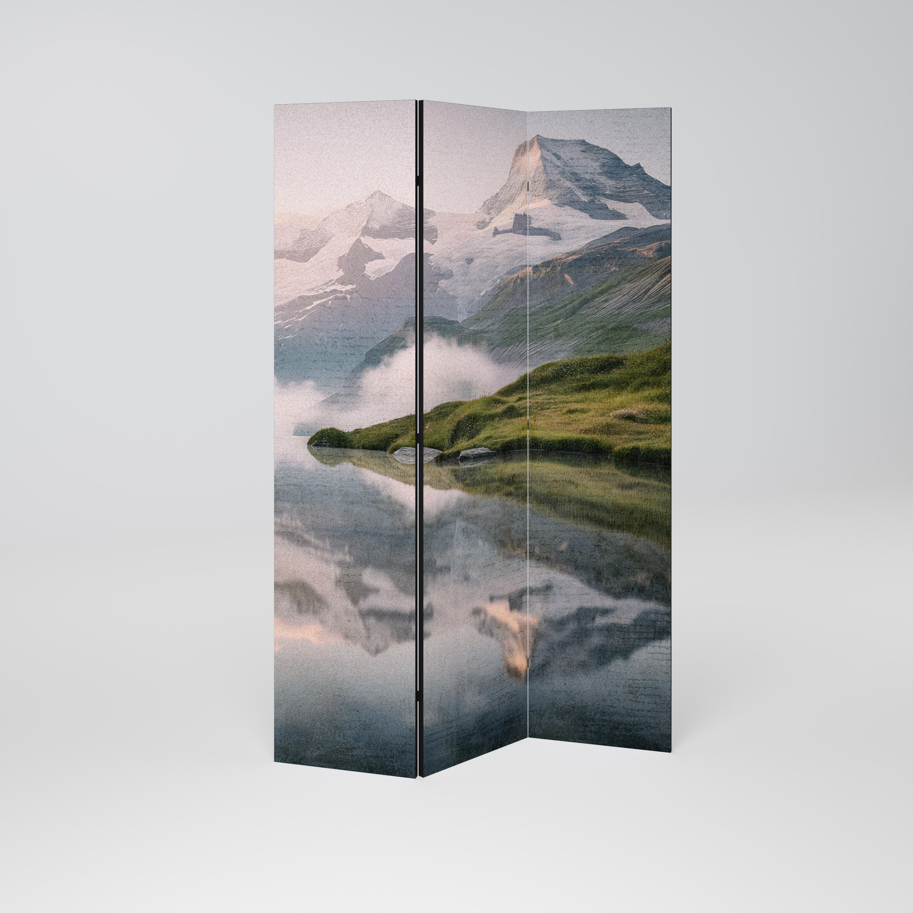 FOGGY HORIZON Dekorativ rumsavdelare med 3 paneler