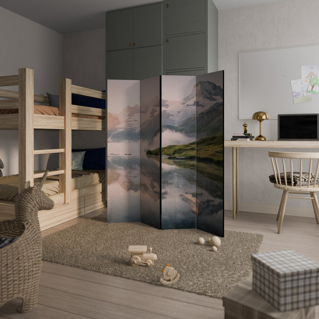 FOGGY HORIZON Dekorativ rumsavdelare med 4 paneler