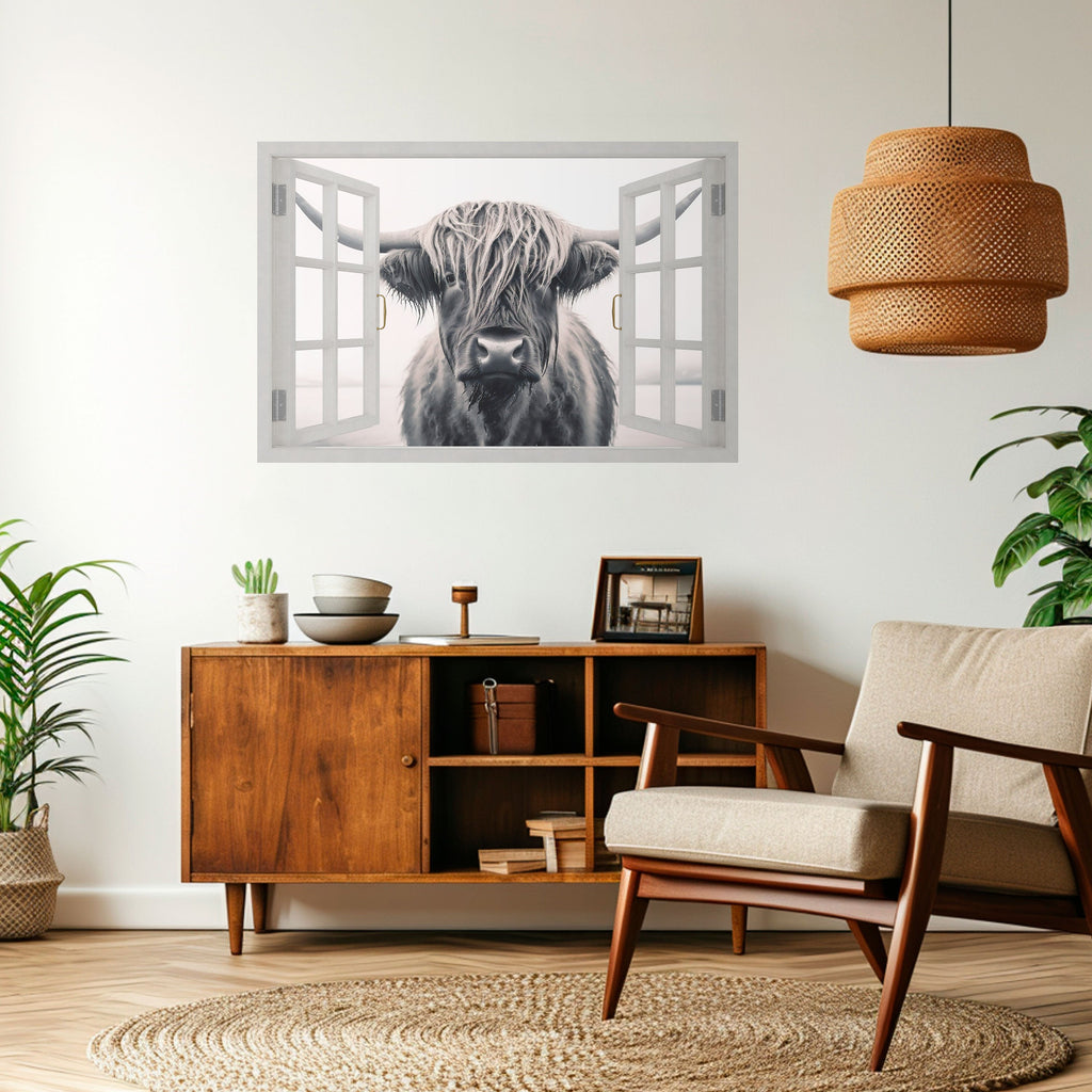 VILDA FÖNSTERUTSIKTER Dra av och klistra horisontell poster