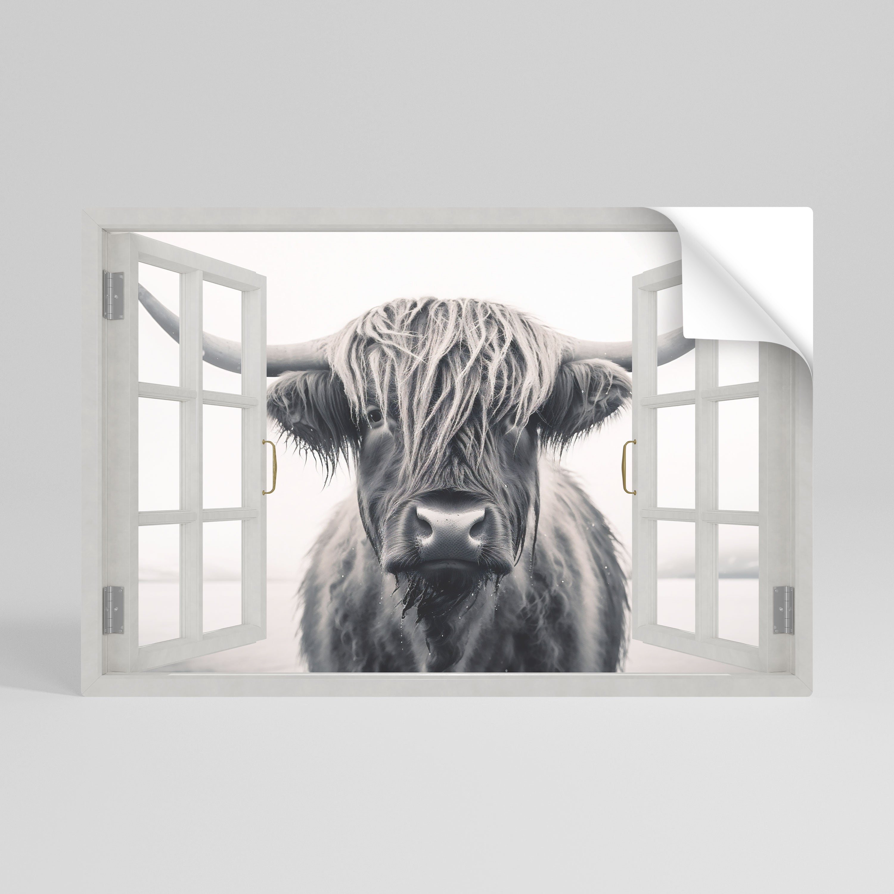 VILDA FÖNSTERUTSIKTER Dra av och klistra horisontell poster