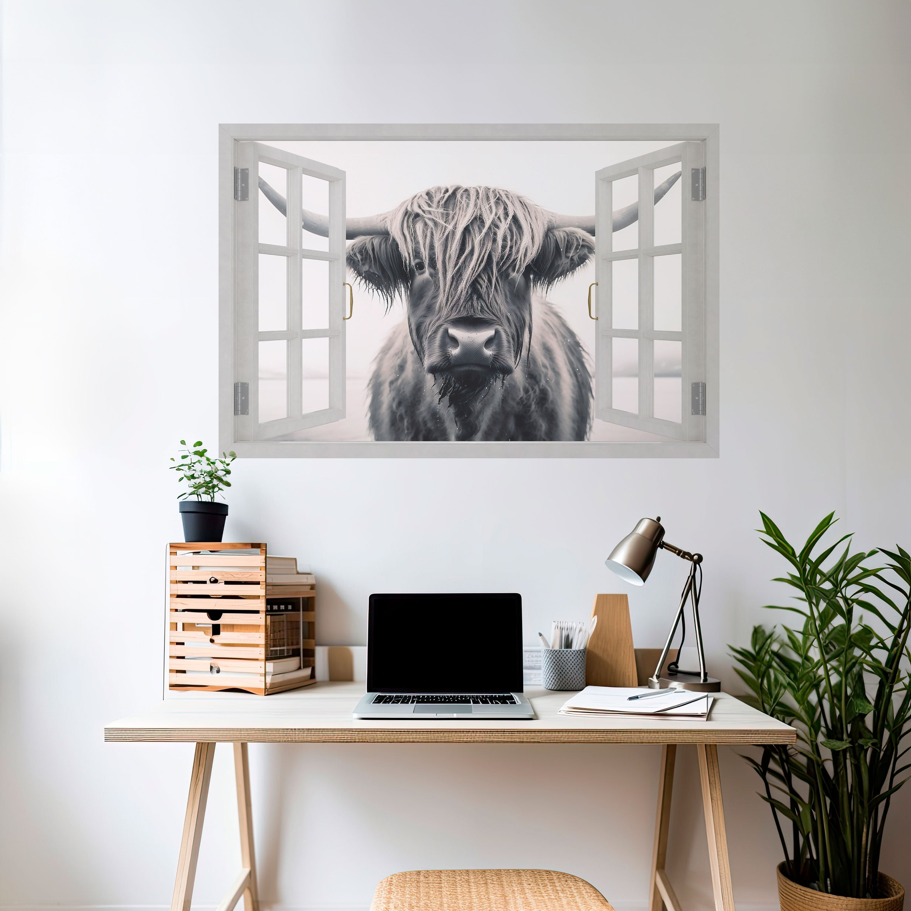 VILDA FÖNSTERUTSIKTER Dra av och klistra horisontell poster